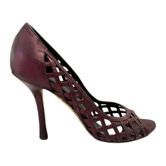 Christian Dior Heels in Metallic Burgundy size 36.5 or us size 6 - Picture 2 of 9